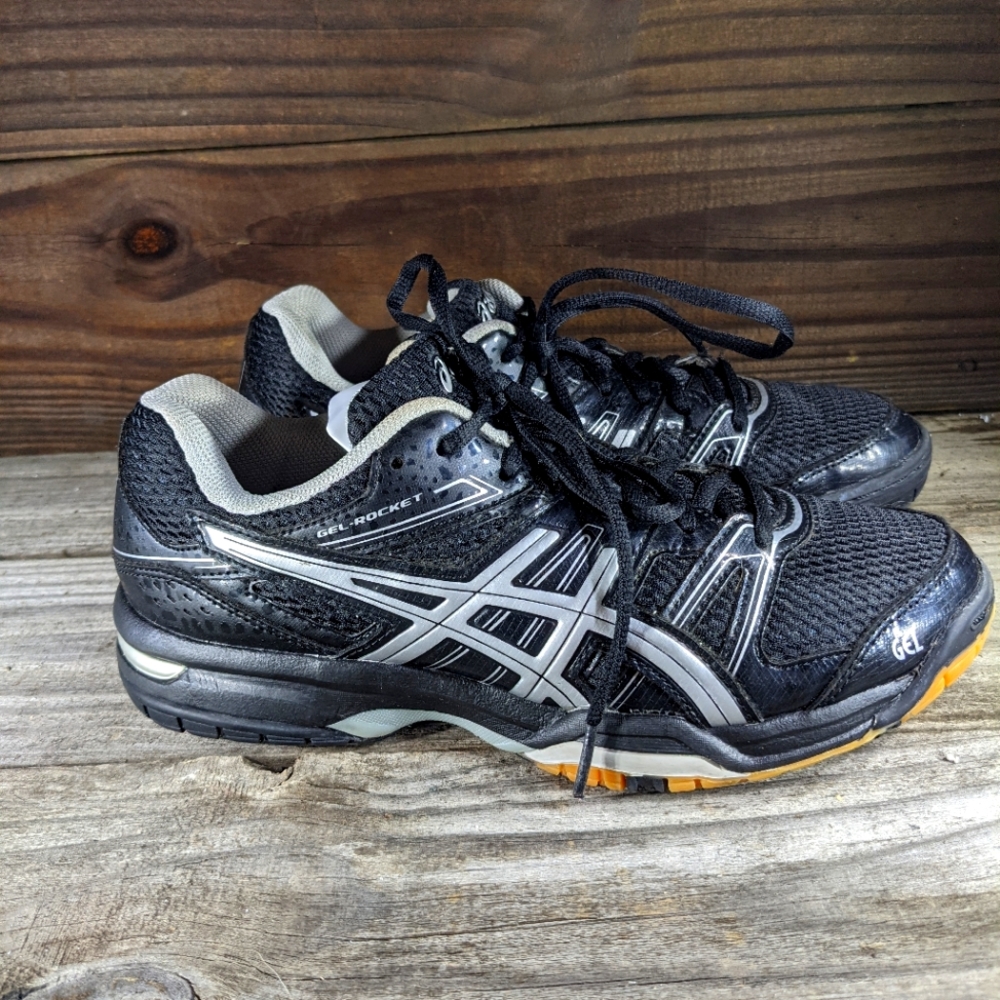 Asics volleyball & atletic,size 8,black silver